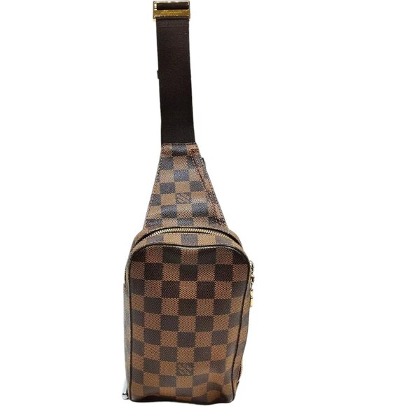 786590AH (S6) Louis Vuitton Crossbody Bag Geronimos Brown Damier Ebene - Picture 1 of 10